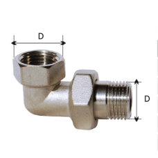 Згін-американка Кутова нікель 1/2