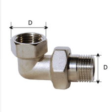Згін-американка Кутова нікель 3/4