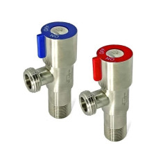 SOLONE Кран кутовий нерж 1/2"х1/2"