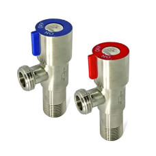 SOLONE Кран кутовий нерж 1/2"х3/4"