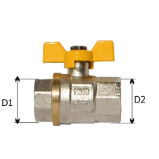 Кран кульовий 1" ВВ(газ)