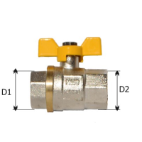 Кран кульовий 1/2" ВВ(газ)