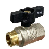 Кран шаровий 1/2"ВЗ ZEGOR PRO/чорний метелик PN50