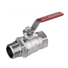 Кран шаровий 1 вн (червона ручка)