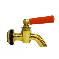 Кран пробковий 1/2,латунний з прокладкою і гайкою JGH-007