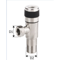 KARRO Кран кутовий нержавійка 1/2"х1/2"