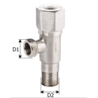 KARRO Кран кутовий нержавійка 1/2"х1/2" 03132S -1