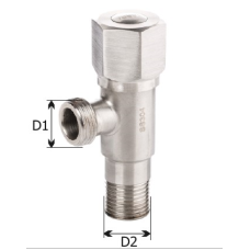 KARRO Кран кутовий нержавійка 1/2"х1/2"