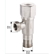 KARRO Кран кутовий нержавійка 1/2"х3/4"