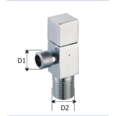 KARRO Кран кутовий 1/2"х3/4" /квадрат