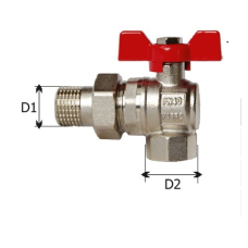 Кран-американка 3/4" кутовий