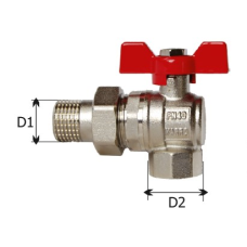 Кран-американка 1/2" кутовий