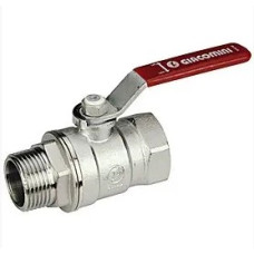 Кран шаровий 2 вн (червона ручка)