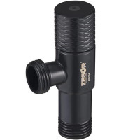 ZEGOR Кран кутовий чорний 1/2"х1/2" DF-7122YB
