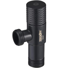 ZEGOR Кран кутовий чорний 1/2"х1/2"