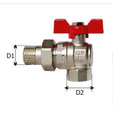 Кран-американка 1" кутовий