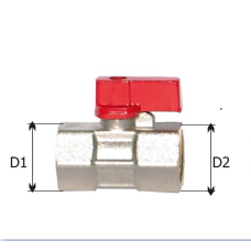 Кран кульовий вода 1/2 ВВ (Mini)