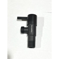 Кран кутовий нержавійка AQUASTRONG 1/2"х1/2" D716 Чорний