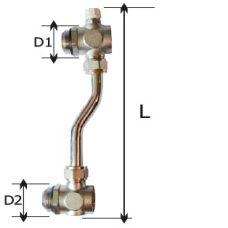 KARRO Байпас колектора 1" /L=210mm