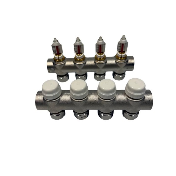 MAREK Колекторна група з витратомірами +євроконус 1"х3/4 /4 виходів