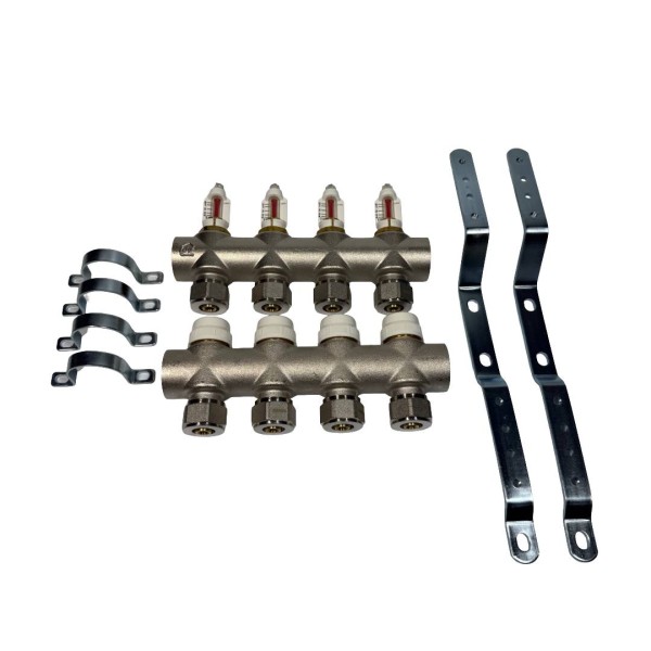 MAREK Колекторна група з витратомірами +євроконус 1"х3/4 /4 виходів