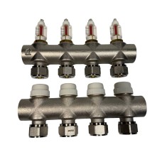 MAREK Колекторна група з витратомірами +євроконус 1"х3/4 /4 виходів