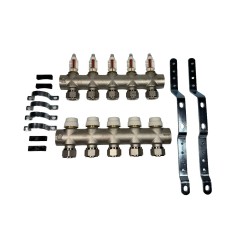 MAREK Колекторна група з витратомірами+євроконус 1"х3/4 /5 виходів