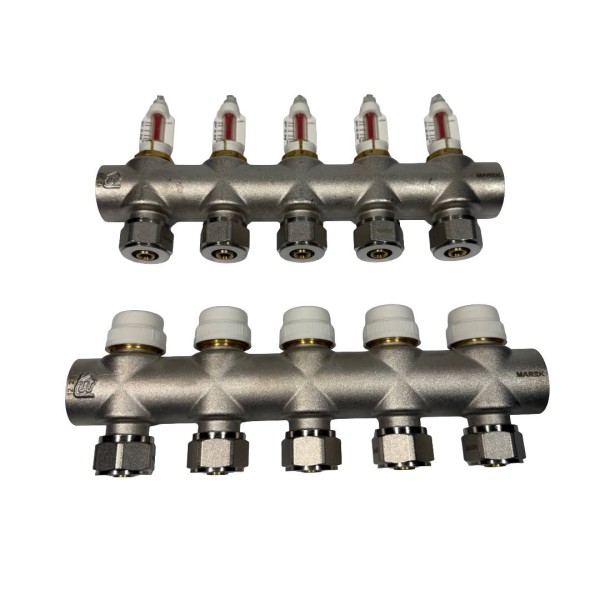 MAREK Колекторна група з витратомірами+євроконус 1"х3/4 /5 виходів