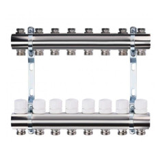 ZEGOR Колекторна група без витратомірів /+ євроконуса 1"х3/4 /8 виходів