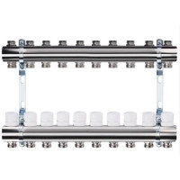 ZEGOR Колекторна група без витратомірів /+ євроконуса 1"х3/4 /10 виходів