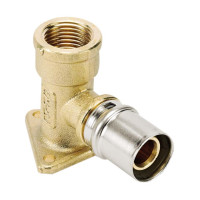 Коліно монтажне пресове 16х1/2"В Idrosanitaria Bonomi