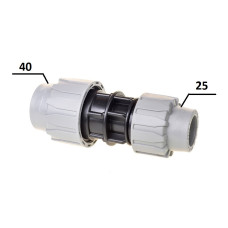 Муфта Перехідна ПЕ Ø40xØ25 (SantehPlast.COS)