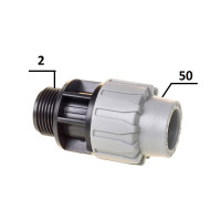 Муфта ПЕ Ø50x2"3 (SantehPlast.COS)