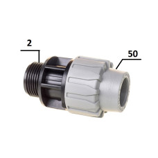 Муфта ПЕ Ø50x2"3 (SantehPlast.COS)