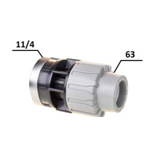 Муфта ПЕ Ø63x1 1/4"В (SantehPlast.COS)