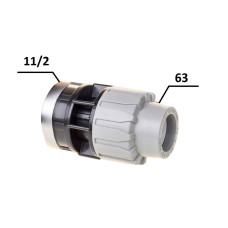 Муфта ПЕ Ø63x1 1/2"В (SantehPlast.COS)