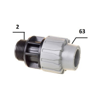 Муфта ПЕ Ø63x2"З (SantehPlast.COS)