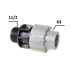 Муфта ПЕ Ø63x11/2"3 (SantehPlast.COS)