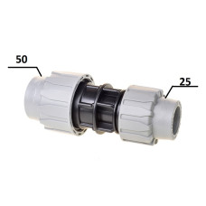 Муфта Перехідна ПЕ Ø50хØ25 (SantehPlast.COS)