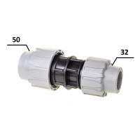 Муфта Перехідна ПЕ Ø50хØ32 (SantehPlast.COS)