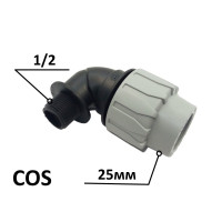 Кутник ПЕ Ø25x1/2"З (SantehPlast.COS)