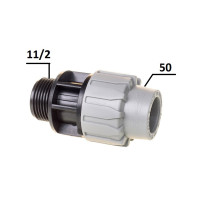 Муфта ПЕ Ø50x1 1/2"3 (SantehPlast.COS)
