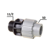 Муфта ПЕ Ø50x1 1/2"3 (SantehPlast.COS)
