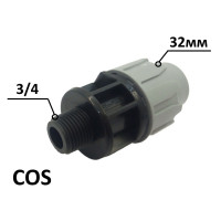 Муфта ПЕ Ø32x3/4"3 (SantehPlast.COS)