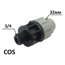 Муфта ПЕ Ø32x3/4"3 (SantehPlast.COS)