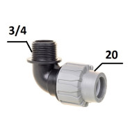 Кутник ПЕ Ø20x3/4"З (SantehPlast.COS)