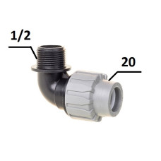 Кутник ПЕ Ø20x1/2"З (SantehPlast.COS)