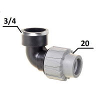 Кутник ПЕ Ø20x3/4"В (SantehPlast.COS)