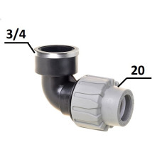 Кутник ПЕ Ø20x3/4"В (SantehPlast.COS)