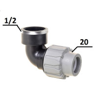Кутник ПЕ Ø20x1/2"В (SantehPlast.COS)